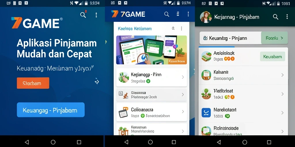 Antarmuka aplikasi 7GAME untuk pengajuan pinjaman yang mudah.