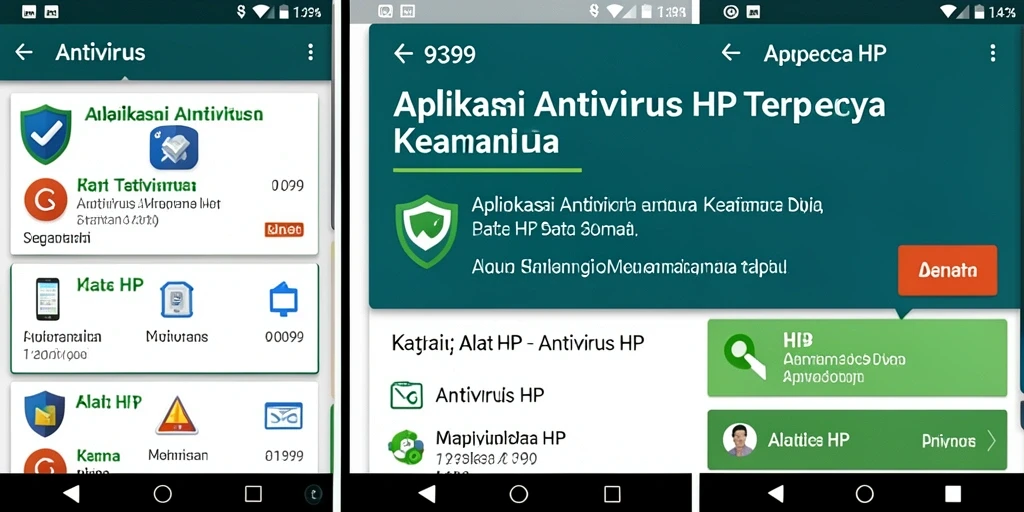 Antarmuka aplikasi 9399 yang sederhana dan mudah digunakan untuk keamanan HP.