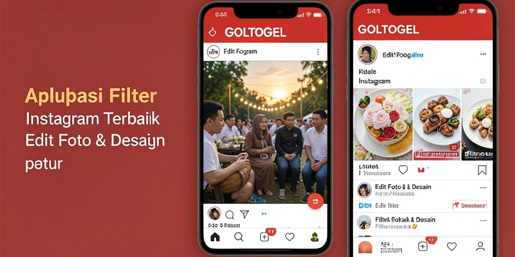 Tampilan antarmuka aplikasi <strong>GOLTOGEL</strong> yang ramah pengguna dan beragam filter menarik.