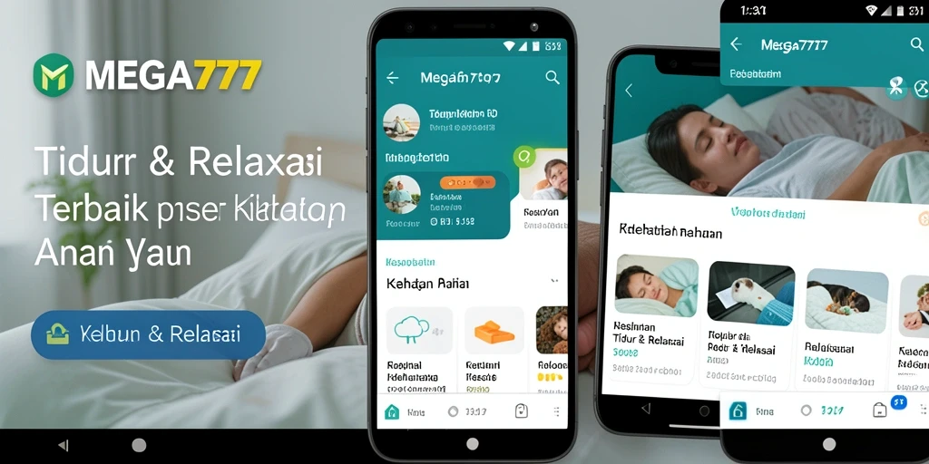 Tampilan intuitif MEGA777 untuk tidur dan relaksasi.
