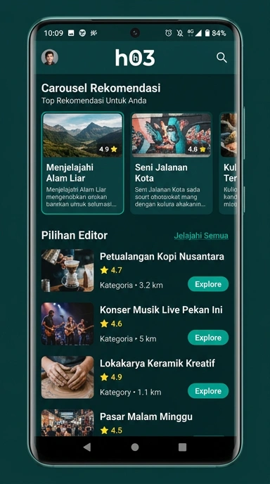 Tampilan katalog aplikasi h03