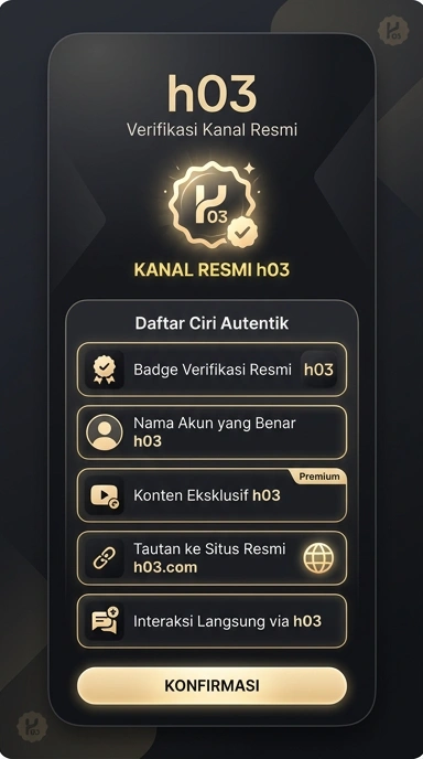 Tampilan kanal resmi h03